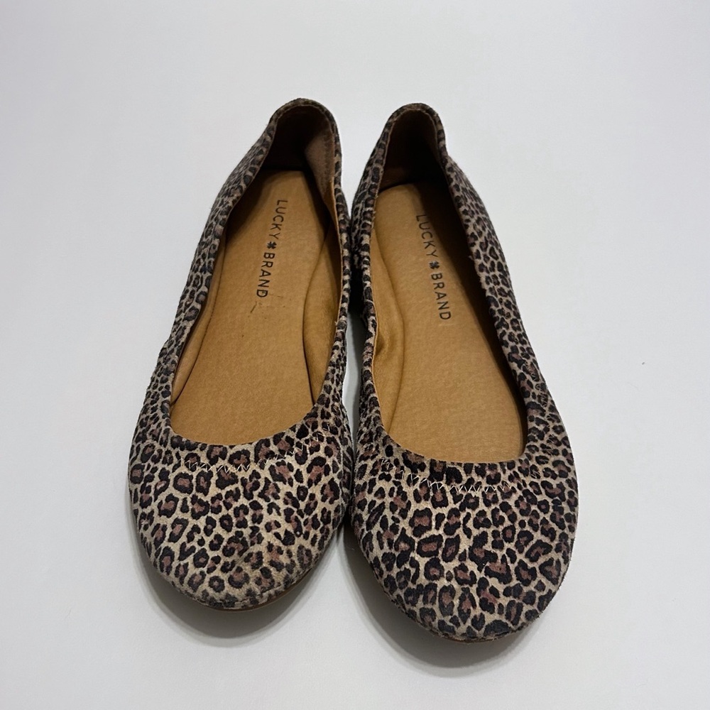 Lucky brand Erin flats leopard print size 7.5 women’s